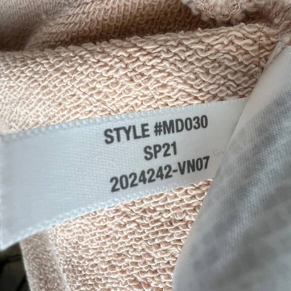 MADEWELL Pink Hemp-Cotton Mockneck Sweatshirt Relaxed Pullover Sweater MD030 M - Picture 6 of 7